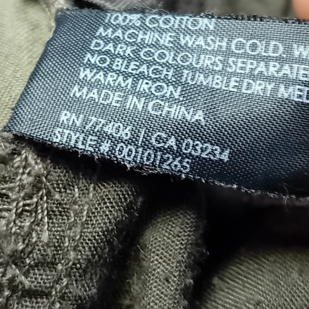 Women's Club Monaco High Rise Utility Chino Trouser Pants Straight Leg Olive 8 - Picture 16 of 16